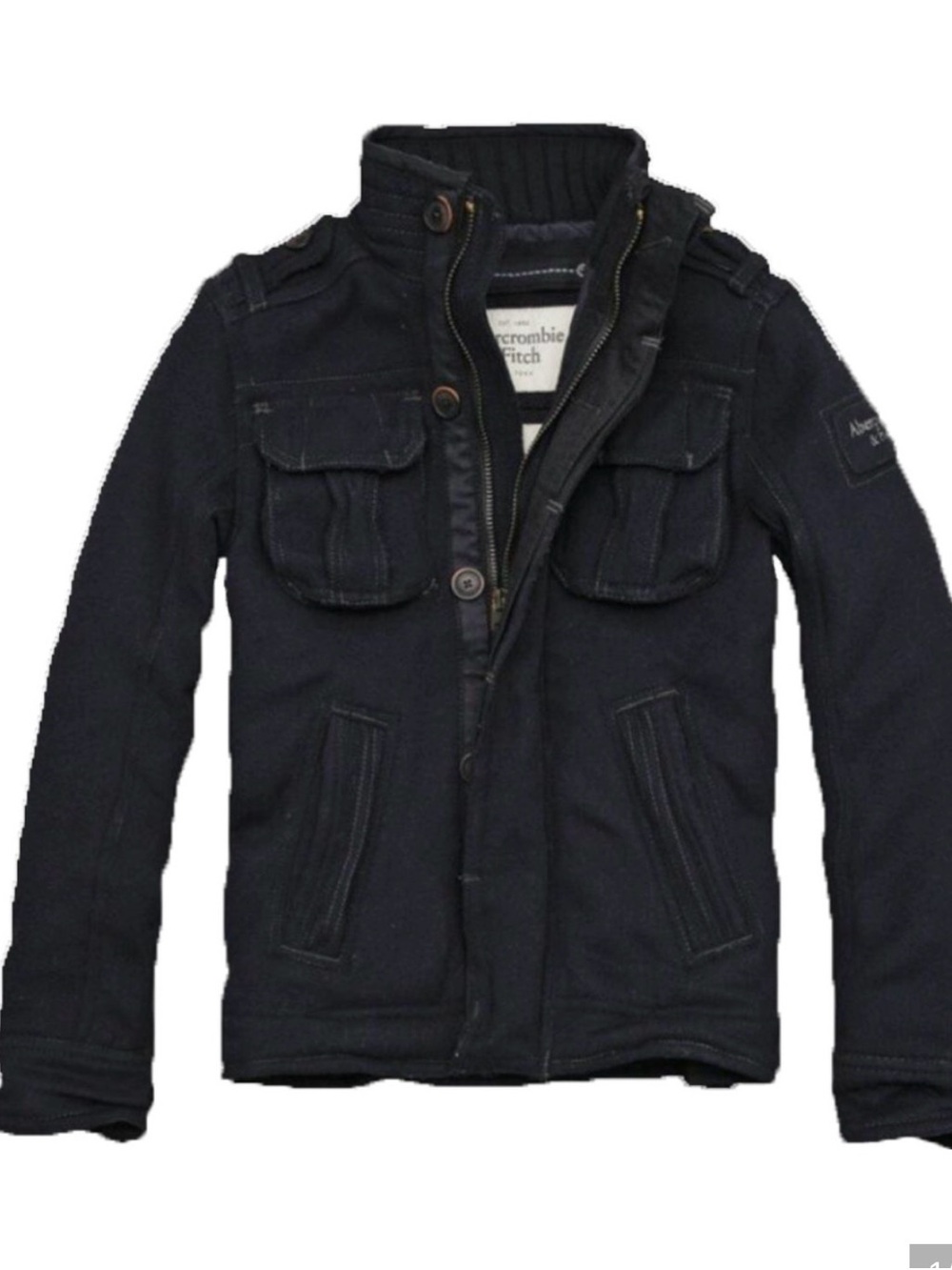 Abercrombie & Fitch Men's Dark Navy Field Coat